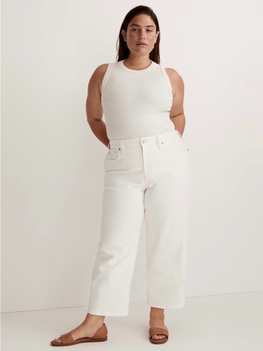 NWT MADEWELL The Plus Perfect Vintage Wide Leg Crop jeans size women’s 14W